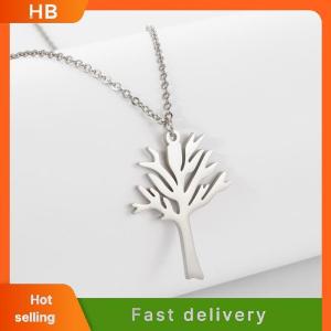 HB Titanium Steel Tree Of Life Pendant Necklace Hip Hop Style High Quality Stainless Steel Jewelry For Men And Women