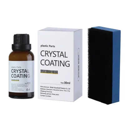 Car Plastic Coating Agent — Plastics Restorer for Cars Easy-to-use crystal coating for plastic parts includes sponge