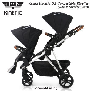 Keenz Kinetic D2 Convertible Stroller (with 2 Stroller Seats) - Stylish versatile & future-proof modular full-size stroller