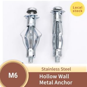[Local ready stock] M6*37 【1 pc】 - Hollow Wall Metal Anchor Plasterboard Drywall Cavity Plug Heavy duty