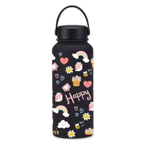NEXASHOP Stainless Steel Stainless Steel Insulated Cup Insulated 1000ML Capacity Sports Water Cup Creative Frosted Surface Sports Bottle Sports Use