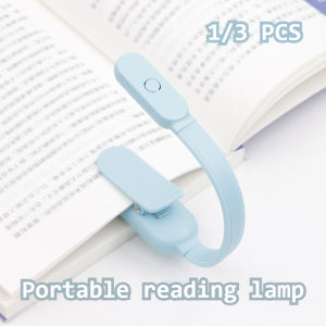 3 Brightness Adjustable Clip-On LED Book Lamp USB Rechargeable Portable Reading Light for Study Travel Bedroom Nightlight2026