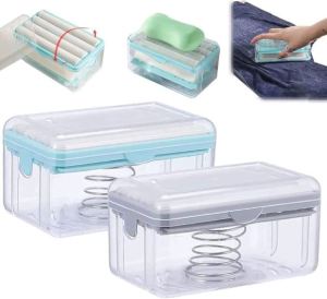 Foaming Soap Box with Soap DishSoap Box with Rollers Bubblerfor Bathroom/Camping/Gym/Business Trip  KMV Trading