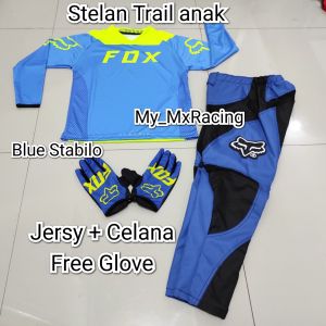 PROMO STELAN ANAK Jerseyset TRAIL CROSS- Jersey set Trail ANAK 4 SAMPAI 12 TAHUN- BISA BAYAR DI TEMPAT Jersey & Celana Motocross - Jersey Trabas F07- Jersey Stelan MX Cross - Satu Set Jersey & Celana FREE GLOVES - Jersey PREMIUM - Celana Cordura