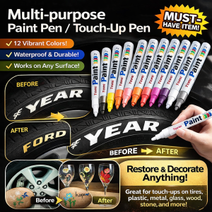 Multi -Color Oil-Based Waterproof Permanent Paintbrush Full Color Marking Pen Premium Acrylic Paint Pens