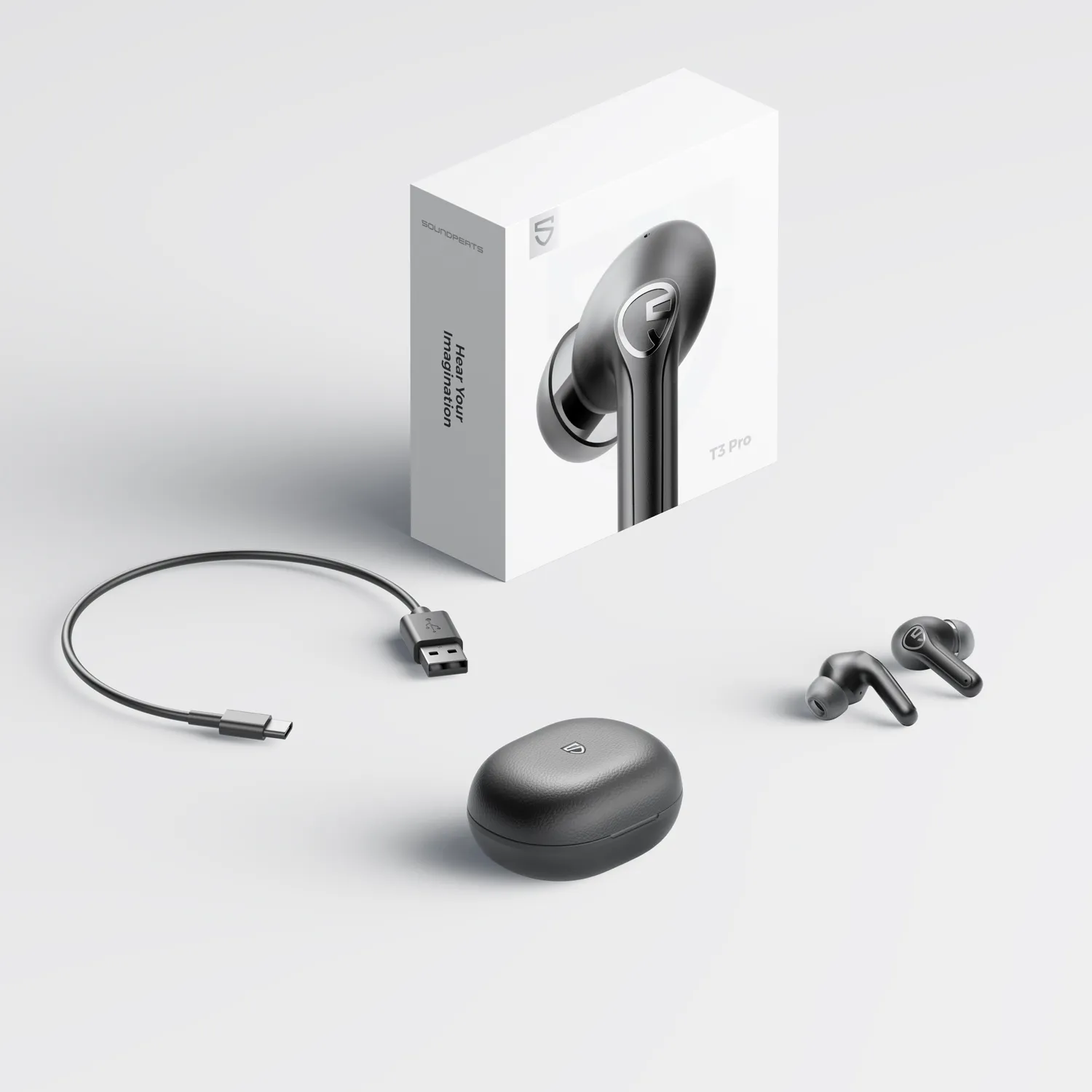 SOUNDPEATS T3 Pro หูฟังไร้สาย Bluetooth 5.4 หูฟังบลูทูธ ANC มี Game Mode