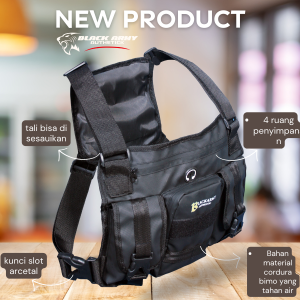 Chestbag Waterproof Anti Air Blackarmy Tas Dada Outdoor Tactical Rig Bag Terbaru
