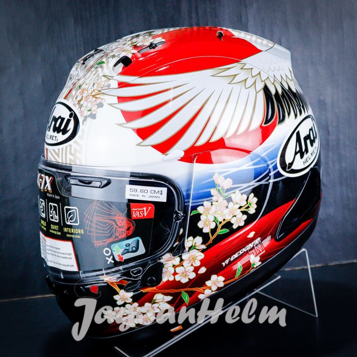 ARAI HELM RX-7X TSUBASA WHIT E RED BLUE ARAI RX7X FULLFACE