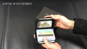 PL Credit Card Holder PU Leather Wallet 20 Slots Zipper Card Case for Women Men Practical