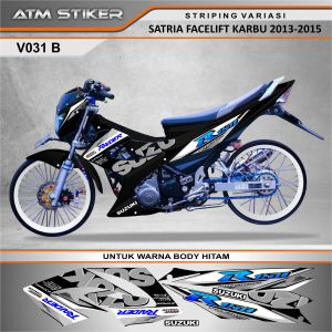 Stiker striping variasi satria facelift karbu tahun 2013-2015