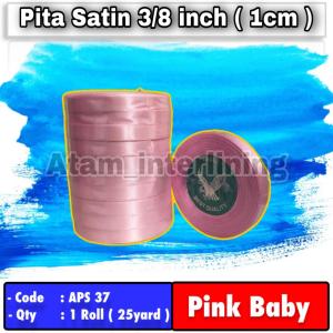 Pita Satin 3/8 inch atau 1cm Berbagai warna | Pita Kado | Pita souvenir Dekorasi | Pita satin Roll Hampers Hempers Kado Box 10mm