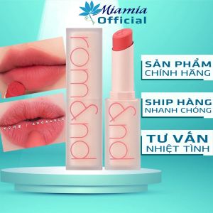 Son Thỏi Romand Zero 08 Adorable San Hô Nude Son Romand Zero Matte Lipstick Lì Mịn [CHECK HIDDEN TAG]