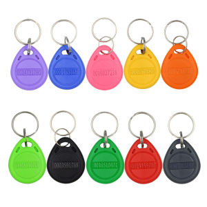 10pcs 125khz RFID EM4100 TK4100 Key Fobs Token Tags Keyfobs Keychain ID Read Only Access Control Card