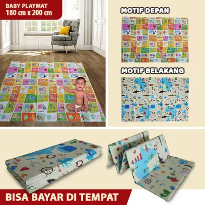 PROMO MURAH Karpet Lipat Anak Tikar Lipat Anak Karakter Ukuran Jumbo Besar Foam Playmat Anti Air 200cm x 180cm