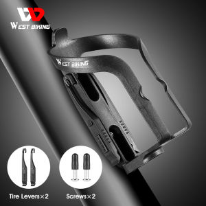 WEST BIKING Water Bottle Cage With Tire Levers MTB Road Bike Adjustable Water Bottel Holder Portable Cycling Rack Cages