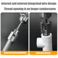 Integrated Internal and External Thread Pipe Threading Tool for 1/2-inch 3/4 PPR Pipes, with Taps and Dies for Thread Cutting Steel. 