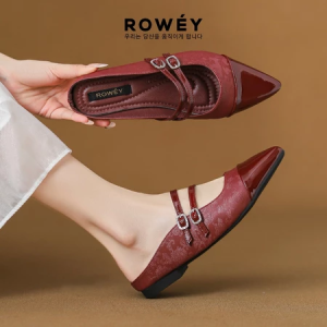 Rowey Sepatu Korea Mules Wanita Sandal Cewek Beverly
