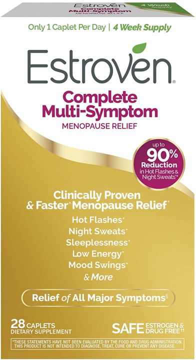 Estroven Complete Multi-Symptom Menopause Relief Supplement, 28 Caplets ...