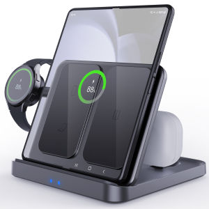 Foldable 3 in 1 Wireless Charging Bracket For Samsung Galaxy Z Fold Flip4 S23 Ultra