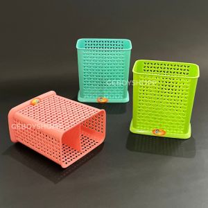 PAKET 3PCS Candid Tempat Sendok NATTY Plastik Murni Sekat 2 / Kotak Sendok Foodgrade PP5