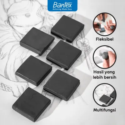Penghapus Elastis Kneadable Eraser Bantex Mudah Dibentuk Fleksibel Tekstur Lembut High Quality BE3107