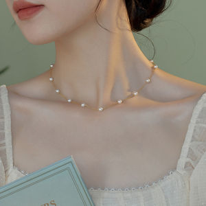 Gypsophila Pearl Choker Pearl Necklace Clavicle Chain Korean Womens Versatile Jewelry Birthday Gift
