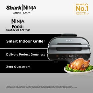 Ninja Foodi Smart XL Grill & Air Fryer with Digital Probe Indoor Ninja Grill with Air Fry Roast Bake Broil Dehydrate & Reheat - Ninja AG551