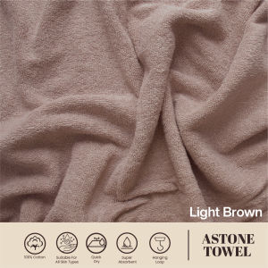 Astone 100% Cotton Face Towel | Super Absorbent Hotel-Quality Tuala Muka | Soft & Quick Dry 35x75cm/135g