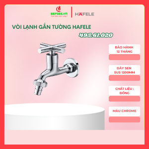 Vòi Lạnh Gắn Tường Hafele 495.61.020 – Có Đầu Răng Nối Máy Giặt – Lắp Đặt Dễ Dàng - STM
