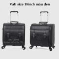 Vali du lịch Size 18 inch - Vali kéo thời trang chất liệu da cao cấp có khóa bảo mật và ngăn chống sốc máy tính. 