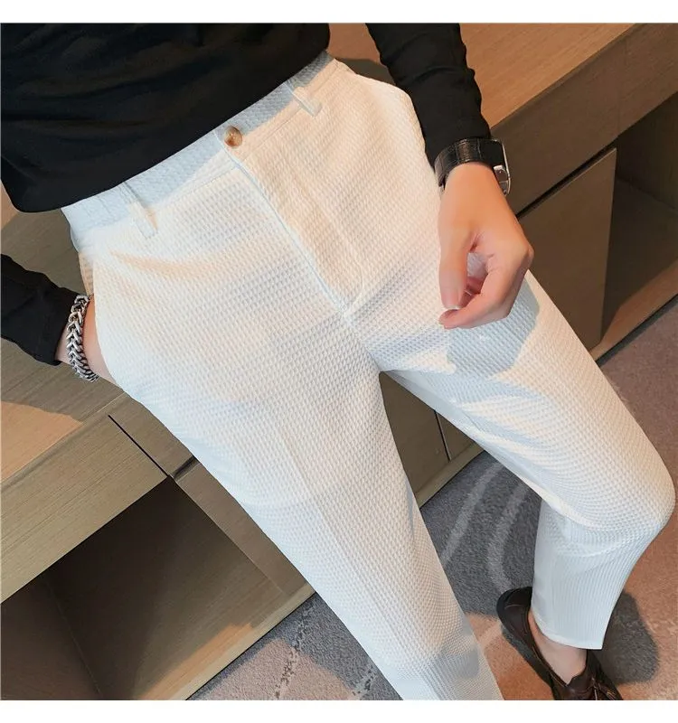 Waffle Slim Fit Ankle Trouser