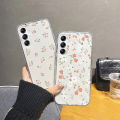 Phone Case Samsung A25 A15 A35 A55 Cute little flower Pattern Transparent Soft Silicone Casing Galaxy A25 A15 A35 A55 Phone Cover. 