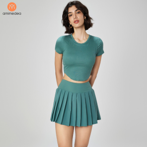 Chân Váy Xếp Ly Thể Thao Nữ AMI MEDEA Vải Poly Spandex Mềm Mại Tập Tennis Pickleball Gym 1472