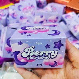 MYCA Glow Scrub Berry 50g | Exfoliating Face & Body Scrub | Cerahkan & Licinkan Kulit
