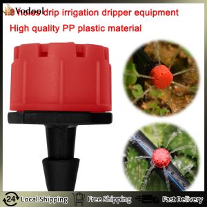 【Vodool】 500Pcs 1/4 Inch Adjustable Irrigation Drippers Drip Irrigation Emitters Micro Drip Irrigation Sprinklers for Greenhouse Nersuries