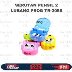 Serutan Pensil 2 Lubang Frog TR-3059 (per pc)