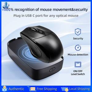 [Vodool Home Mall] Simulate Mouse Mover with Button Automatic Mouse Movement Simulator Wired Wireless Mouse Compatible for Computer Awakening for Keeps PC Active