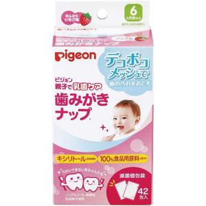 Pigeon Baby Toddler Tooth Care Infant Tooth Wipes Normal / Strawberry Flavor 42 Sheets