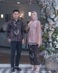 Batik Couple Kebaya Modern Kebaya Tunangan Lamaran Baju Wisuda Batik Brukat Terbaru Kalena Batik