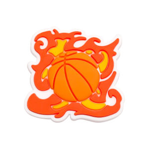 Charm jibbitz sticker 2D gắn dép cross mẫu C73 bóng rổ