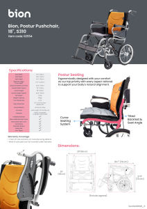 Bion Postur Pushchair S310 | 16in & 18in Seat Width Improved Version Detachable Footrest Foldable Backrest Removable Seat 1 Year Warranty