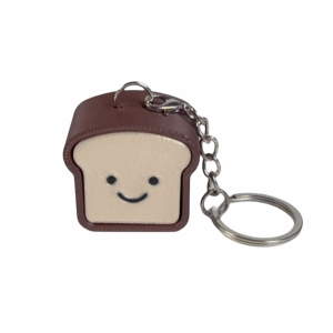 XIJIBAN Focus Boost Bread Toast Keyboard Clicker Cartoon Anti-stress Quiet Anxiety Toys Portable Plastic Fidget Keychain For Stress Relief