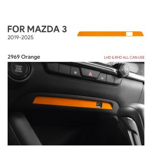 For Mazda 3 Axela 2019-2025 Suede Central Control USB Port Decorative Sticker Interior Accessories