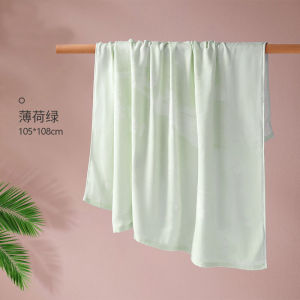 Lightweight Bedding Blanket bamboo fibre stated in source child-oriented design stated in source adds a removable cover layer for rest for bedroom sofa dormitory or air-conditioned room