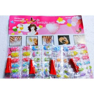 Mainan Kuku palsu motif isi 12 set (120 pcs)