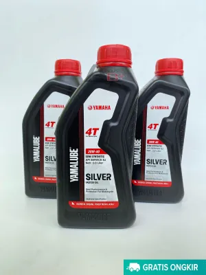 HARGA ( ISI 3 PCS ) - OLI MOTOR YAMALUBE SILVER 20W-40 800 ML 4T KHUSUS MOTOR BEBEK GIGI DLL