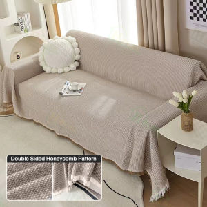【New product discount】Nordic Style Summer Universal Sofa Towel Cover Cloth Full Covered Sofa Cushion Cover Cover Blanket Single Three Four Seasons Universal