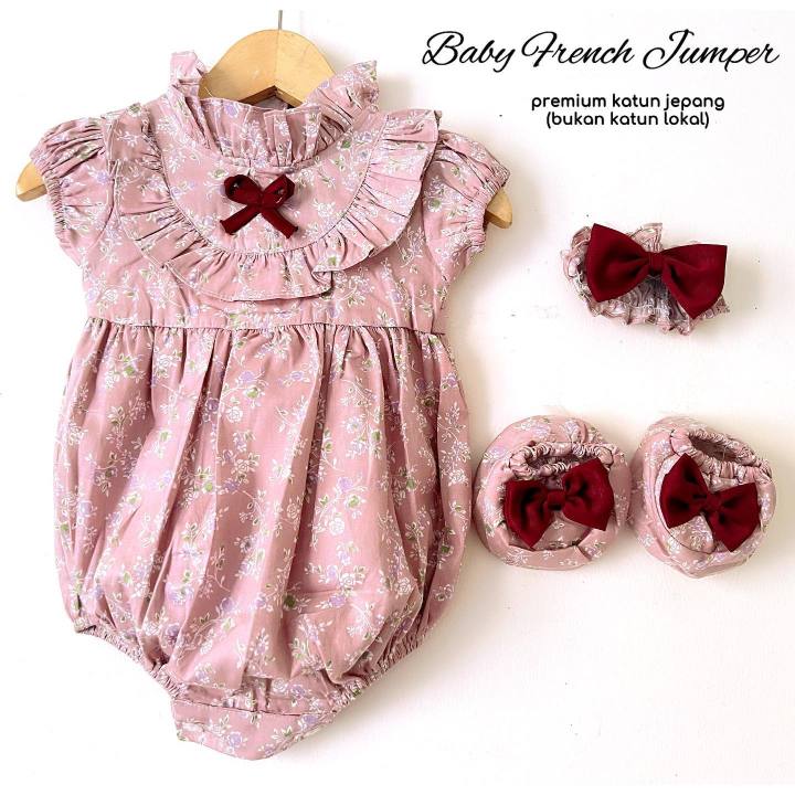 JUMPER SUIT baju sepatu bandana pakaian kimono anak bayi perempuan cewek cowok lucu murah terlaris cod berkualitas owen baby shop BABY FRENCH luna cisel MILEA ralyna velvet pao MISAKI lona bunny DARBIE ryuta noreen STELLY frances wrinkle cherry ballerina