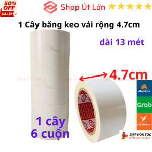 SKU793 - Băng keo vải màu Trắng rộng 4.7cm dài 13 mét lõi giấy 3mm - 1 cây có 6 cuộn
