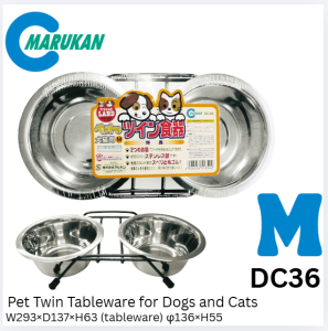 Marukan Stainless Steel Double Feeder Small & Medium